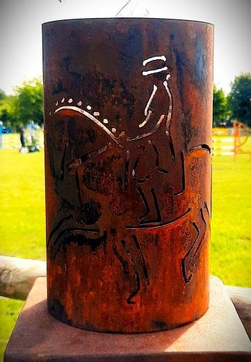 Windlicht Dressurreiter auf Pferd