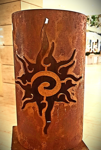 Windlicht Flammen Sonne