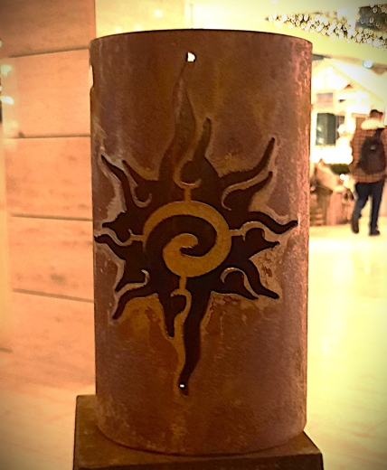 Windlicht Flammen Sonne