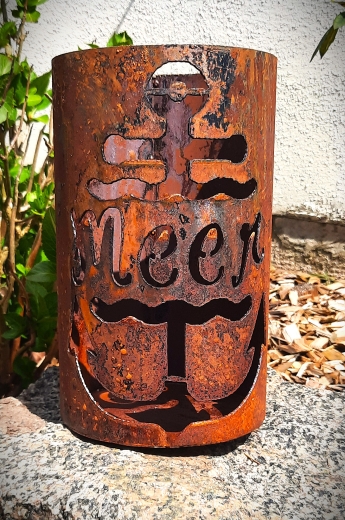 Windlicht Meer im Anker