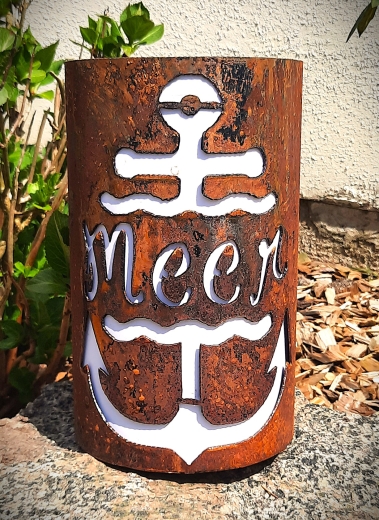 Windlicht Meer im Anker