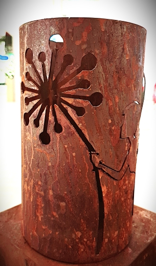 Windlicht Fee mit Pusteblume