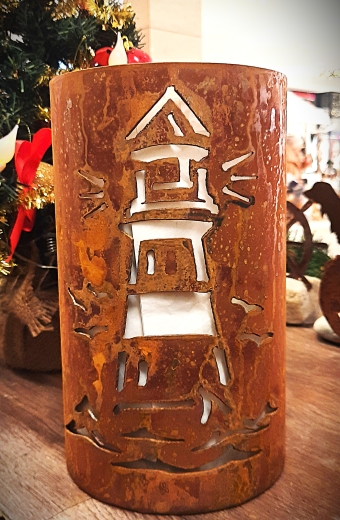 Windlicht Leuchtturm Welle