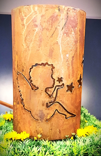 Windlicht Engel mit Sternen