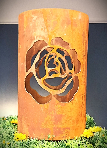 Windlicht Rosen Blütenkopf