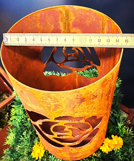 Windlicht Rosen Blütenkopf