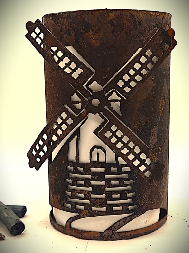 Windlicht Windmühle 3D