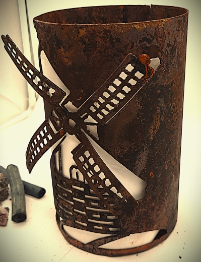 Windlicht Windmühle 3D