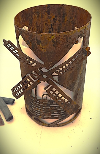 Windlicht Windmühle 3D