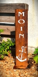 Schild klein Moin Anker Tau