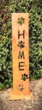 Schild klein, Home O= Pfoten mit Pfoten