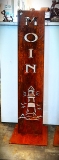 Schild Moin Leuchtturm Welle