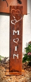 Schild Moin O= Herzen mit Herzen