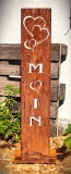 Schild Moin O= Herzen mit Herzen