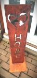 Schild Home Hunde- Katzen Kopf im Herz