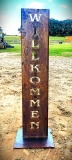 Schild Willkommen