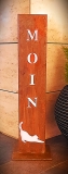 Schild Moin gestreckte Katze
