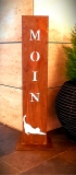 Schild Moin gestreckte Katze
