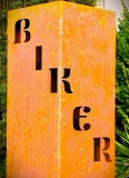 30x30 Säule Biker Motorrad