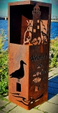 30x30 Säule Heimat ist, wo dass Meer ist... Leuchtturm Möwe