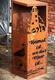 30x30 Säule Heimat ist, wo dass Meer ist... Leuchtturm Möwe