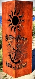 30x30 Säule Ostsee liebe rostet nicht, Anker Sonne