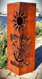 30x30 Säule Ostsee liebe rostet nicht, Anker Sonne