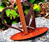 Auf Platte Segelschiff im Herz