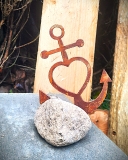 Anker, Glaube, Liebe, Hoffnung ( Astra-Anker) XS auf Stein