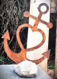Anker, Glaube, Liebe, Hoffnung ( Astra-Anker) M auf Stein