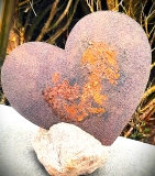 Herz mittel auf Stein