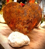 Herz groß auf Stein