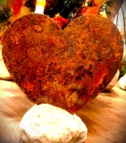 Herz groß auf Stein