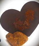 Herz groß auf Stein