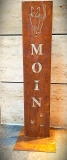 Schild Moin Schreitende Katze
