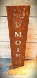 Schild Moin Schreitende Katze