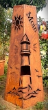 Pyramide Leuchtturm, Welle, Moin, Sonne