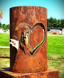 Windlicht Schmetterling 3D im Herz