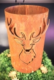 Windlicht Hirschkopf 3D Geweih
