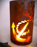 Windlicht Anker Tau
