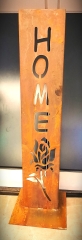 Schild Home Rose am Stiel