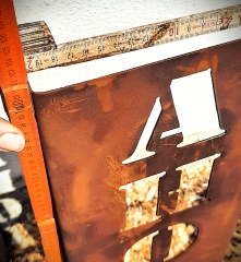 Schild Ahoi Leuchtturm Welle