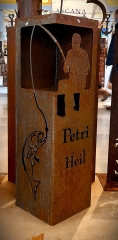 Angler, Fisch, Petri Heil, mit Fach