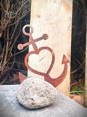 Anker, Glaube, Liebe, Hoffnung ( Astra-Anker) XS auf Stein
