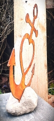 Anker, Glaube, Liebe, Hoffnung ( Astra-Anker) M auf Stein
