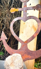 Anker, Glaube, Liebe, Hoffnung ( Astra-Anker) XL auf Stein