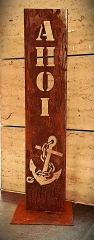 Schild Ahoi Anker Kette