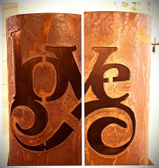 Windlicht Love -schnörkel-