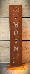 Schild Moin Schreitende Katze