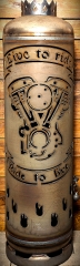 Feuerstelle V- Motor, Totenkopf, Live to ride, Ride to Live
